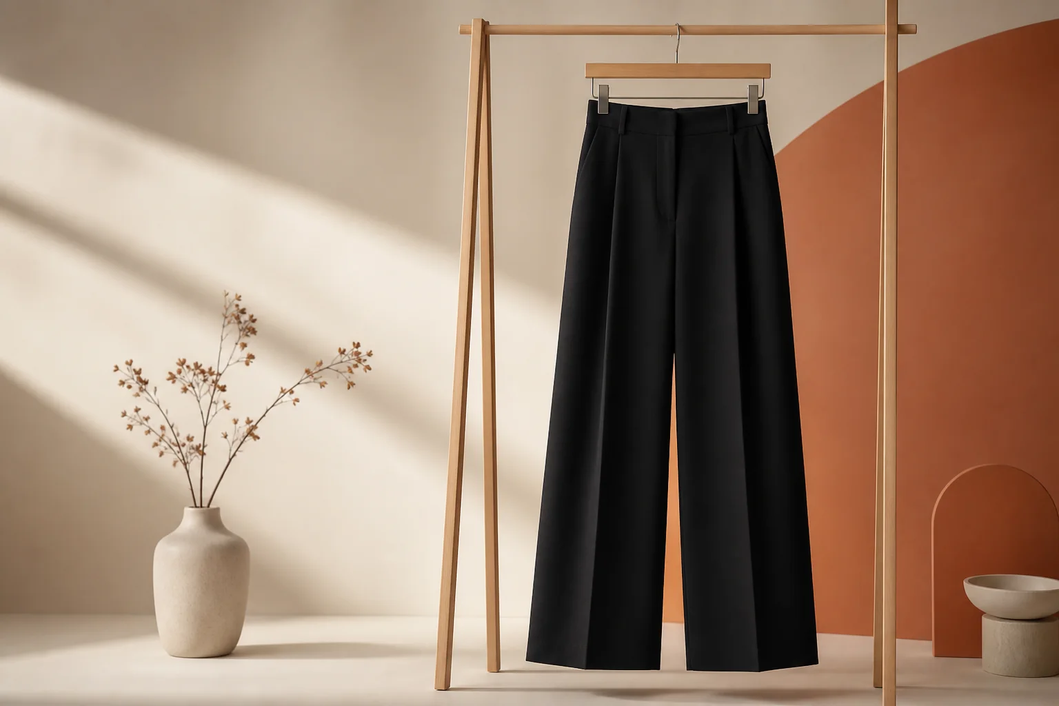 Ilustração editorial para o artigo: Calça Wide Leg NARAKA É Boa? O Que Avaliamos Antes de Comprar