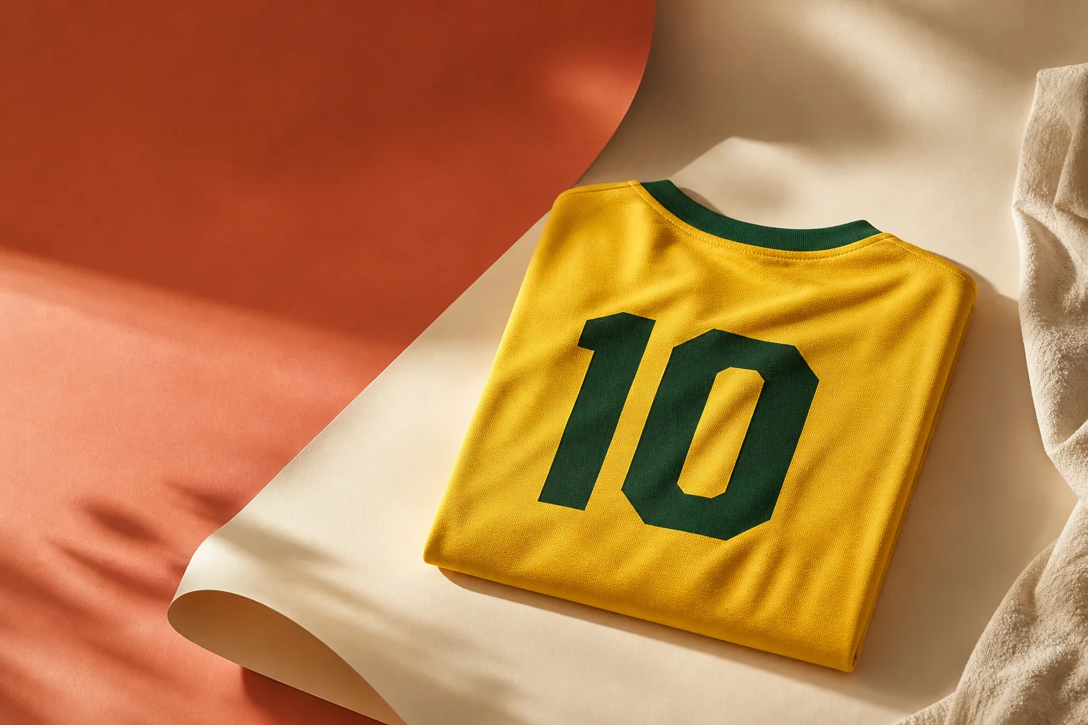 Ilustração editorial para o artigo: Camisa 10 Amarela Traje CazéTV Vale a Pena? Análise Completa
