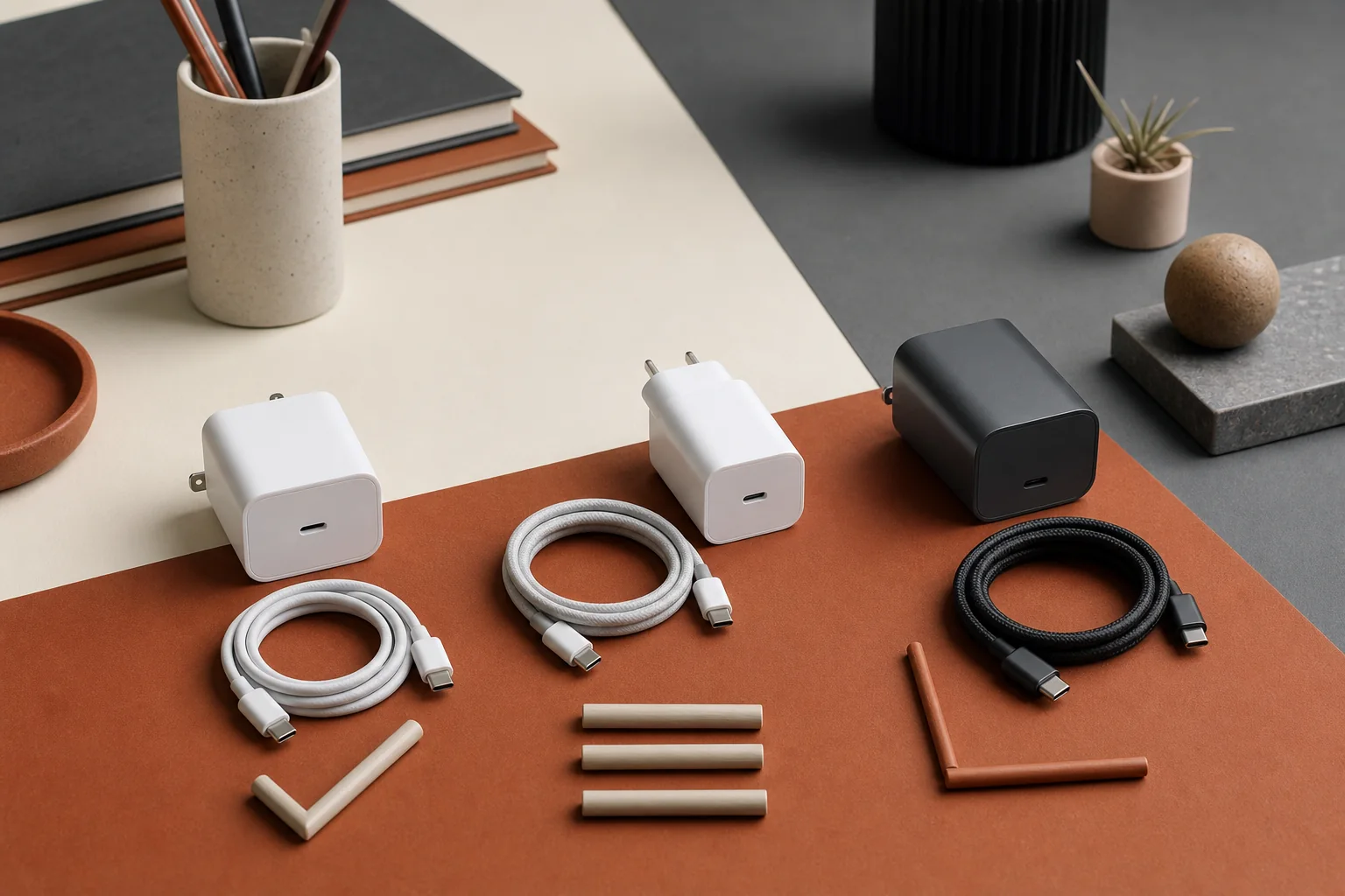 Ilustração editorial para o artigo: Carregador USB-C para iPhone: compatibilidade e segurança